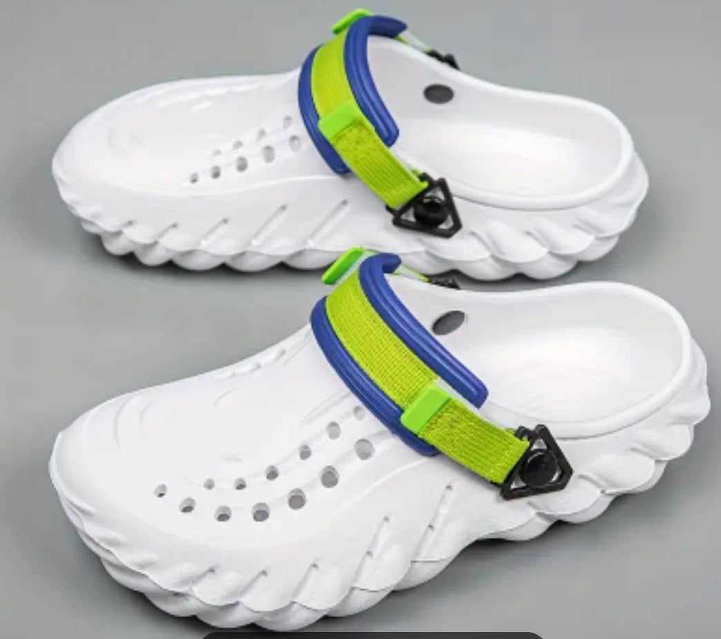 Men's Echo White/Green Cloud Clog